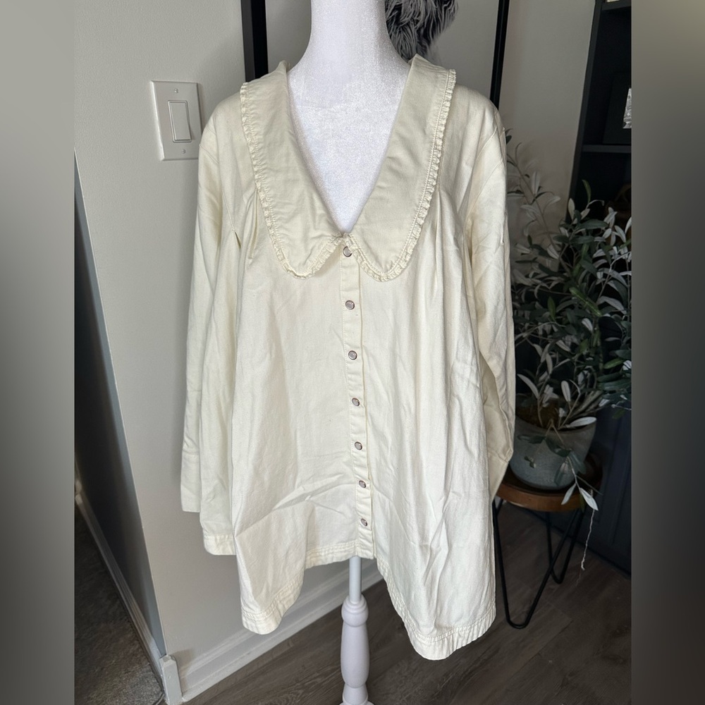 Free People dress, Size XS, ivory denim tunic/dress. NWT